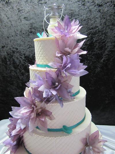 Gelatin Flowers Wedding  - Cake by Sugarart Cakes