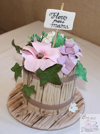 Flower barrel - Cake by Celia