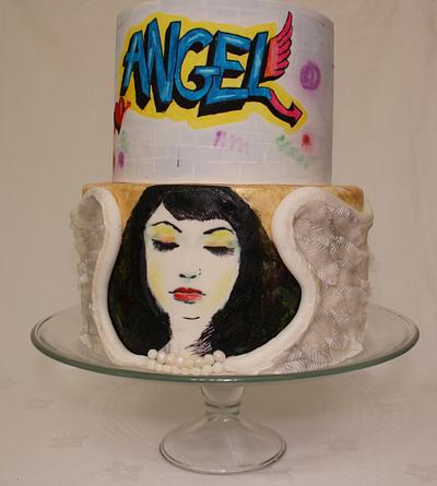 Angel inspired cake.  - Cake by JT Cakes