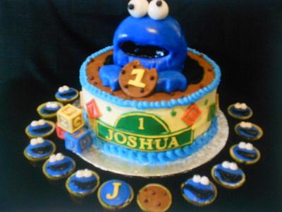 Cookie Monster Cake - Cake by Maria Cazarez Cakes and Sugar Art