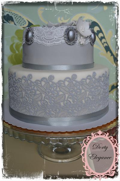 Cake in shades of gray - Cake by Dorty Elegance
