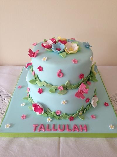 Flower Birthday Cake - Cake by Sadie Smith