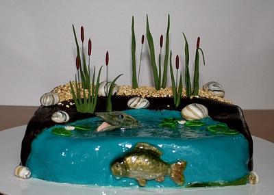 Reed Fishing Pond - Cake by Petra Boruvkova