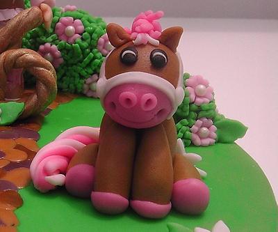 Fondant Horse Figure - Cake by BellaCakes & Confections