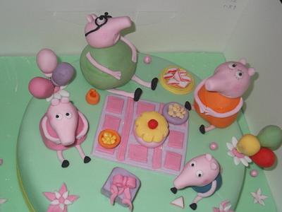 Peppa Pig Cake  - Cake by Tracey