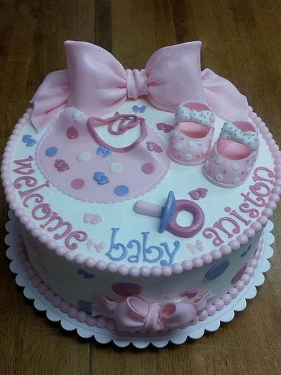 Girl Baby Shower Cake - Cake by Peggy