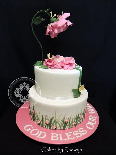 Pink Petals Babyshower Cake - Cake by Raewyn Read Cake Design