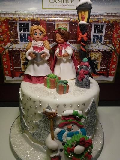 Christmas carolers cake - Cake by eMillicake