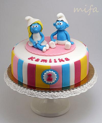 Smurfs Cake - Cake by Michaela Fajmanova