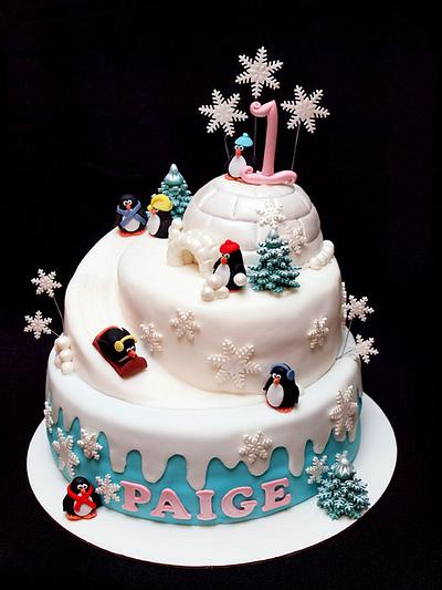 Penguin Party - Cake by StuckOnTheFarm