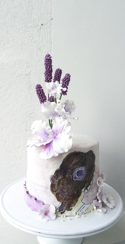 Bridal shower cake with gumpaste flowers  - Cake by Fainaz Milhan cakedesign 