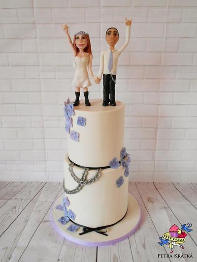 Wedding cake for Metallists - Cake by Petra Krátká (Petu Cakes)