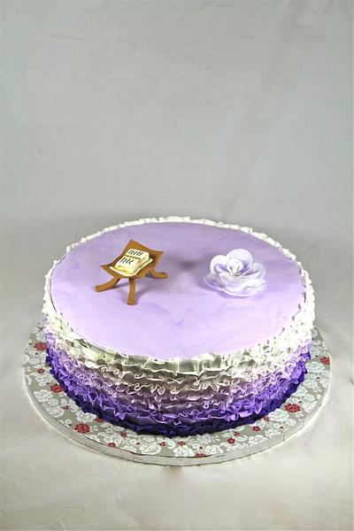purple ombre ruffle cake - Cake by soods