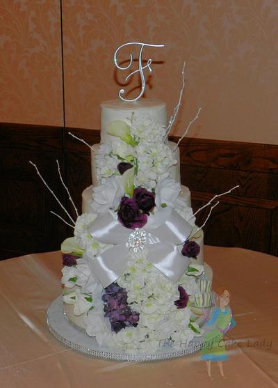 5 tiers of wedded bliss - Cake by Jaclyn 