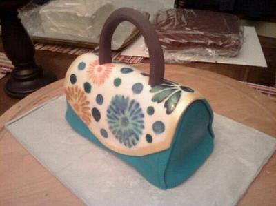 Hand painted with stencils Purse Cake - Cake by Fondant frenzy