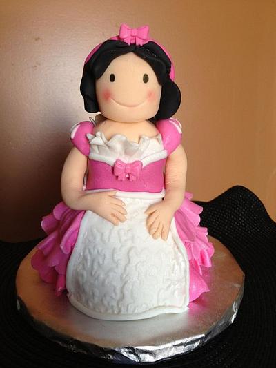Princess Cake - Dominican Cake and hand sculpted topper - Cake by Caroline Diaz 