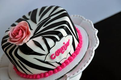 Pink Zebra Cake - Cake by Kellie Witzke