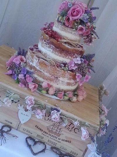 Jodie Naked Wedding Cake - Cake by Scrummy Mummy's Cakes