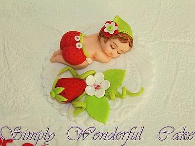 cake topper- strawberrie little girl - Cake by Dorota/ Dorothy