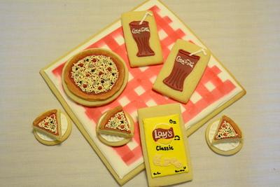 Pizza Picnic Sugar Cookies - Cake by Confections of a Cake Lover