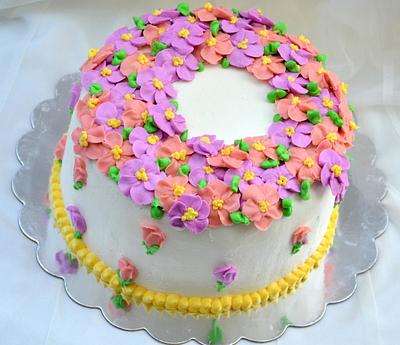 Wreath of apple blossom  - Cake by Divya iyer