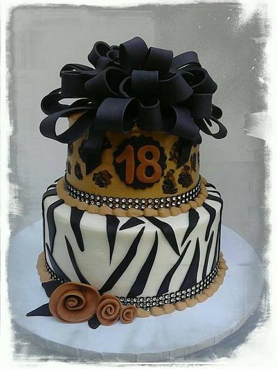 Zebra, Leopard, & Bling - Cake by K Blake Jordan