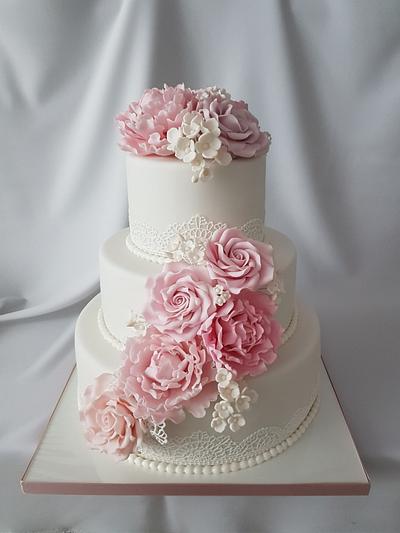 Wedding Cake In Pink - Cake by Katka 