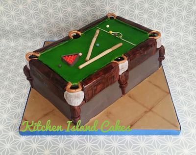 Snooker table cake - Cake by Kitchen Island Cakes