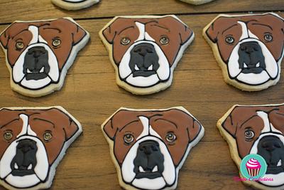 Bulldog cookies - Cake by KiddieConfections