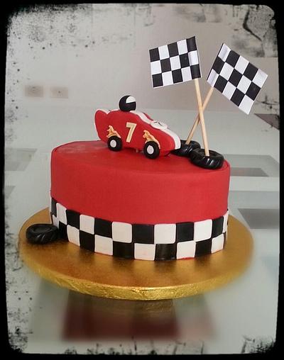 Racing Car Birthday Cake - Cake by Deema