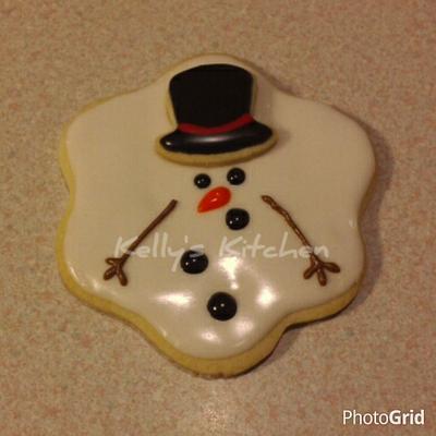 Melting snowman sugar cookies - Cake by Kelly Stevens