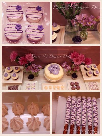Purple Dessert Table - Cake by Felien-Decor 'N Dessert Diva