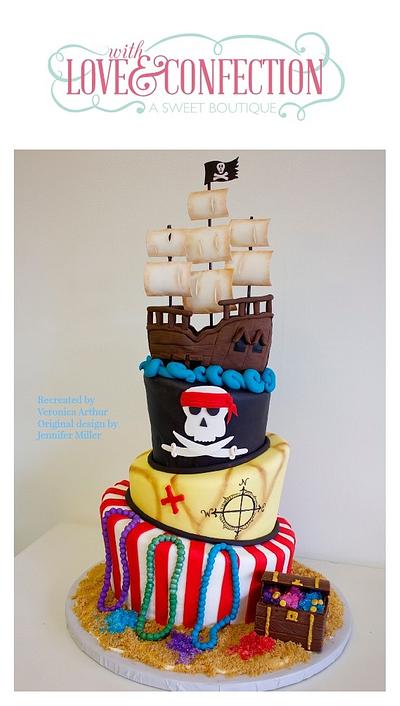 Pirate Cake - Cake by Veronica Arthur | The Butterfly Bakeress 
