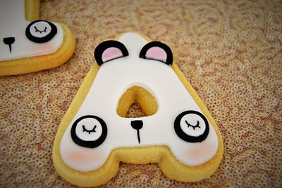 Cookies with panda bear faces - Cake by Wedding Painting Cakes by Soraya Torrejon