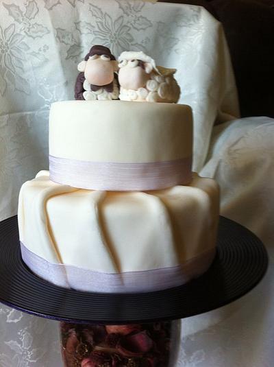 pleated wedding cake - Cake by Witty Cakes