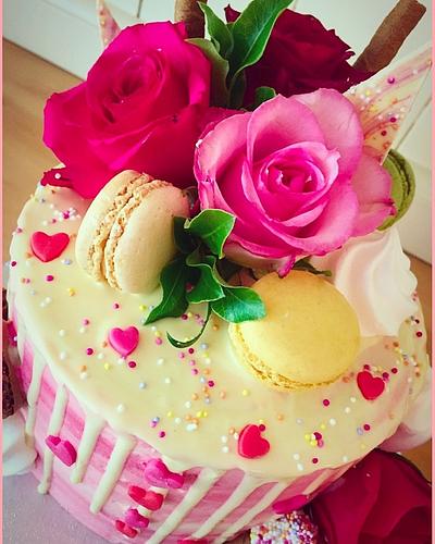 Stunning Pink drip Cake!  - Cake by Cutsie Cupcakes