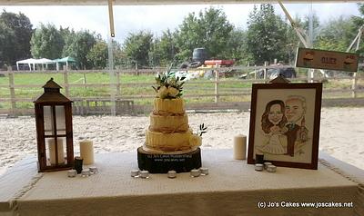 Rustic 3 Tier Wedding Cake - Cake by Jo's Cakes