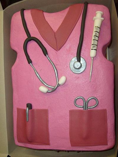 Nurse Bill's Graduation Scrubs - Cake by Pamela