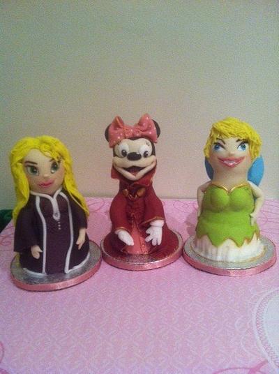 Disney Toppers made from styrofoam dolls - Cake by Flourbowl Cakes