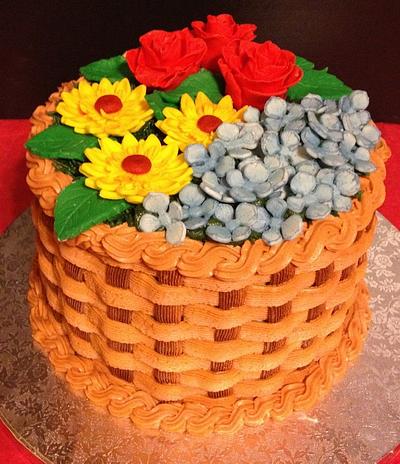 Flower Basket - Cake by Tracy's Custom Cakery LLC