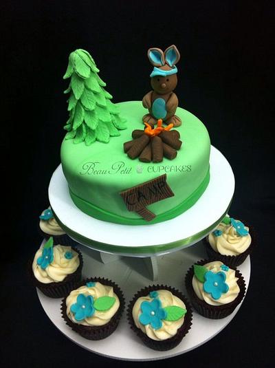 Cheeky Bunny Sitting by the Campfire - Cake by Beau Petit Cupcakes (Candace Chand)