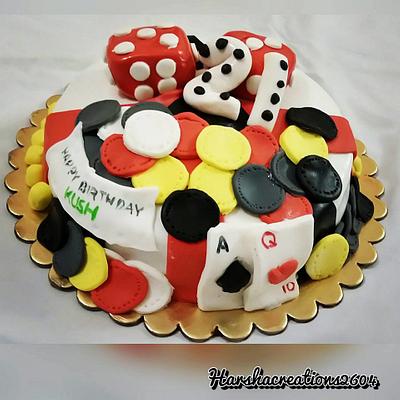 poker themed cake  - Cake by harshacreations2604