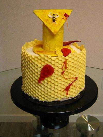 Honeycomb Birthday Cake - Cake by Cakeicer (Shirley)