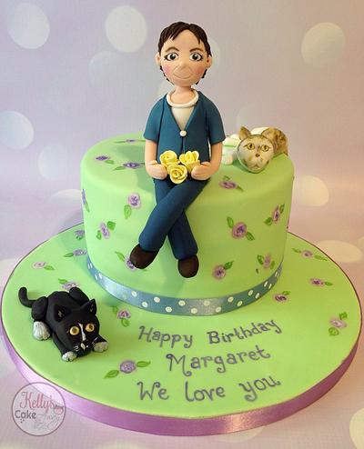 Flowers and Cats :) - Cake by Kelly Hallett