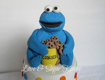 Cookie Monster Cake & Cupcakes - Cake by Maria Davis