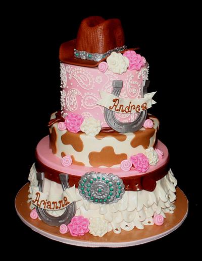 Pretty in Pink Cowgirl cake - Cake by pieceofcaketx