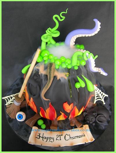 A Witch's Cauldron Cake - Cake by Mel_SugarandSpiceCakes