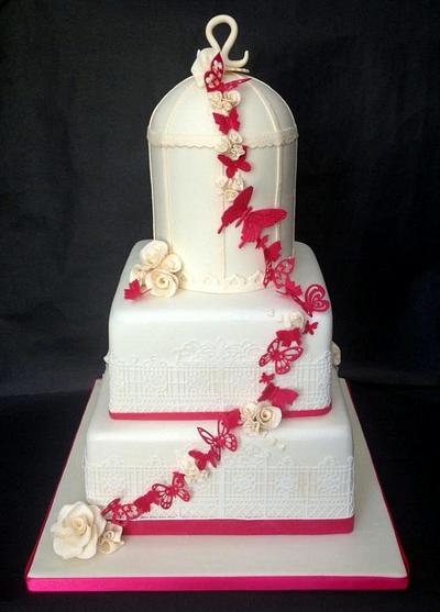 Birdcage Wedding Cake - Cake by Chocomoo