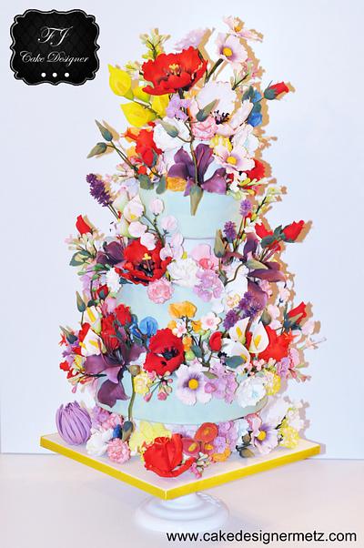 Wedding Cake Flowers  - Cake by FJ Cake Designer