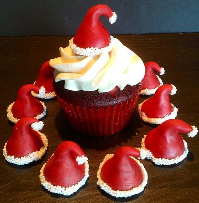 Santa Hat Cupcakes - Cake by The Vagabond Baker